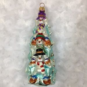 Christopher Radko Stacking Snowmen Christmas Ornament